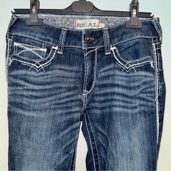 Ariat R.E.A.L. Denim Mid Rise Boot Cut Jeans Women’s Size 28 Short - Picture 4 of 12